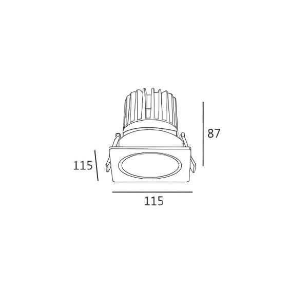 RD-KAZ 95-1 | LED方形崁燈 10W/13W/15W 方形盒燈 Φ9.5公分：圖片 2