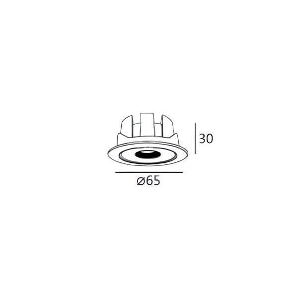 LUCENT 55 | LED集束光崁燈 5W 聚光崁燈 可調角度 Φ5.5公分：圖片 4