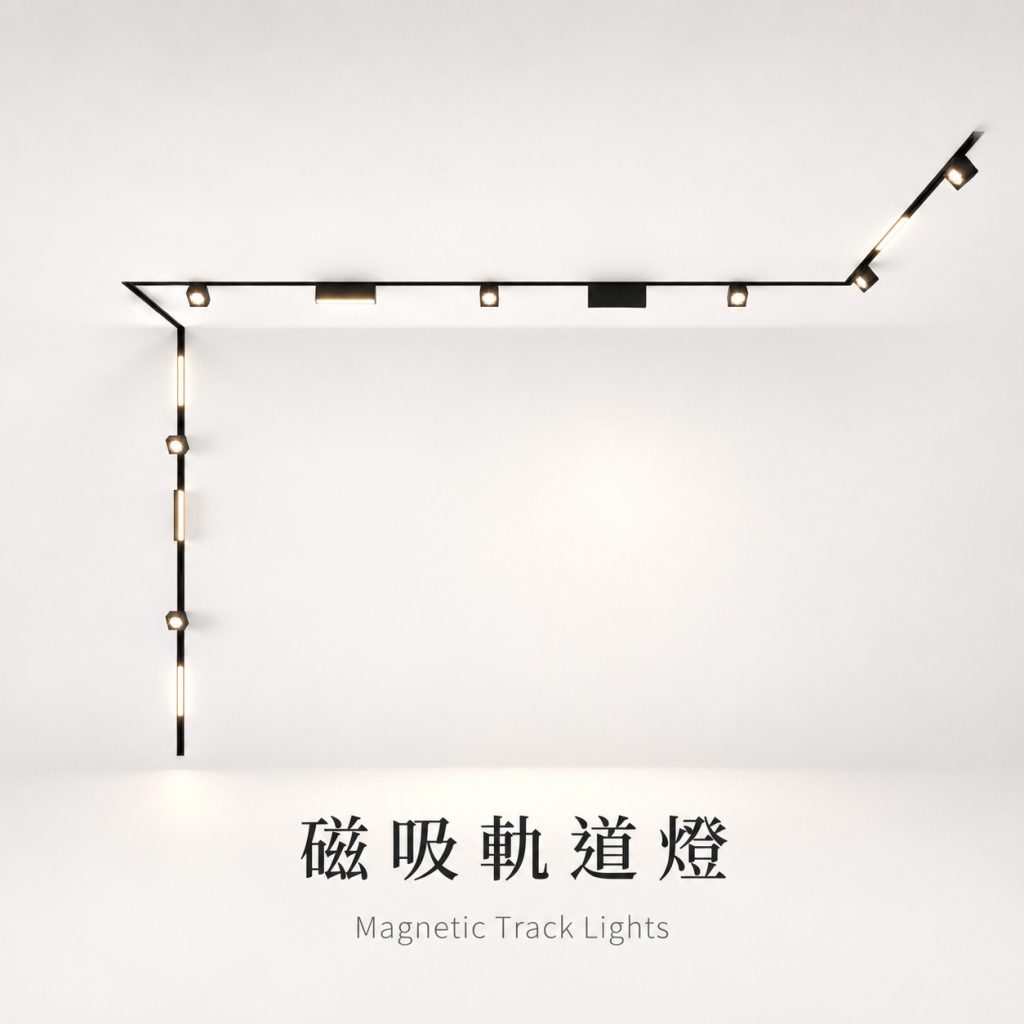 磁吸軌道燈,超薄磁吸軌道燈,磁吸軌道照明系統,磁吸軌道燈工廠,磁吸投射燈,磁吸式泛光燈,磁吸式吊燈,磁吸式格柵燈,磁吸可擺角排燈,磁吸基礎排燈,磁吸投射排燈,照明設計公司,照明設計推薦, 燈具店推薦,燈飾店推薦,燈具店台中,燈具店台北,燈具店新竹,室內設計師推薦,室內設計公司推薦,生活家居推薦,TJ2 Lighting東捷生活科技,H&L東捷生活家居