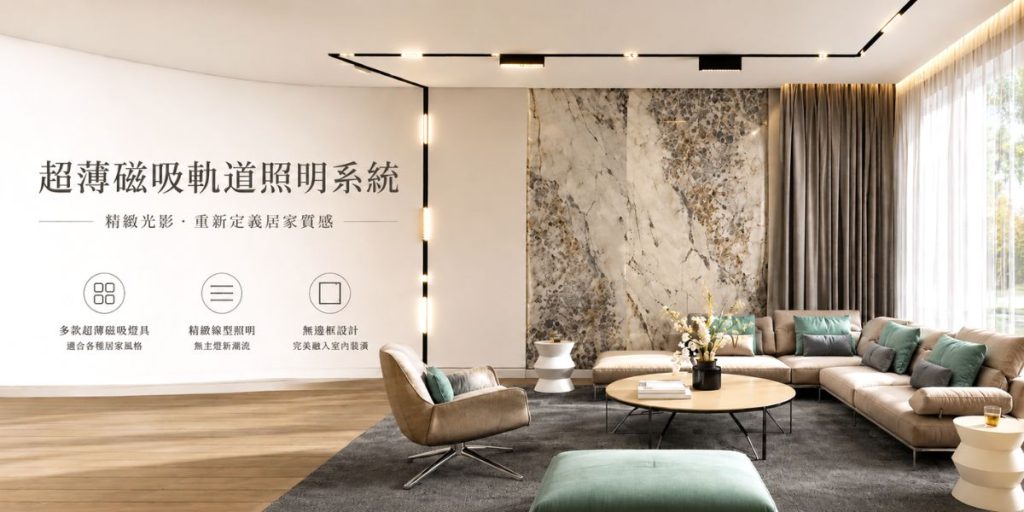 磁吸式軌道燈-H&L東捷生活家居,磁吸條燈,磁吸格柵燈,磁吸泛光燈,磁吸投射燈,燈具燈飾,家具家飾,軟裝家飾,照明設計,智慧照明,燈具店推薦,台中燈具店,台北燈具店,新竹燈具店,燈具推薦,燈飾推薦