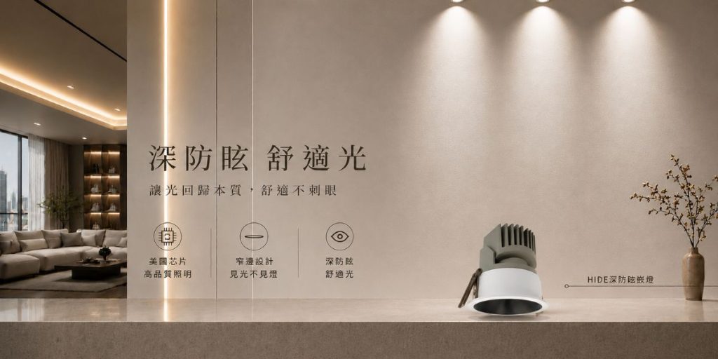 HIDE深防眩崁燈-H&L東捷生活家居,防眩光崁燈,燈具燈飾,家具家飾,軟裝家飾,照明設計,智慧照明,燈具店推薦,台中燈具店,台北燈具店,新竹燈具店,燈具推薦,燈飾推薦